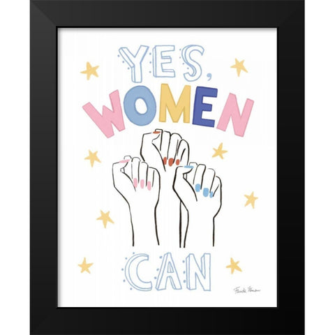 Empowerment I Black Modern Wood Framed Art Print by Zaman, Farida
