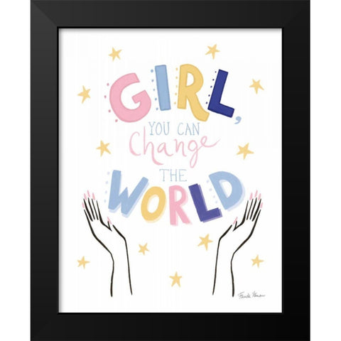 Empowerment II Black Modern Wood Framed Art Print by Zaman, Farida