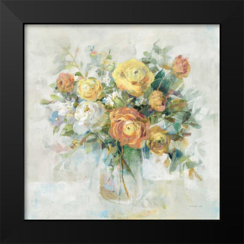 Natural Blooming Splendor I Black Modern Wood Framed Art Print by Nai, Danhui