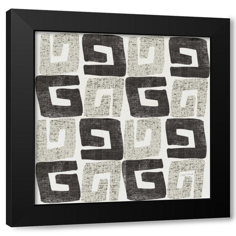 Kubatwist Neutral Black Modern Wood Framed Art Print with Double Matting by Warrick, Cheryl