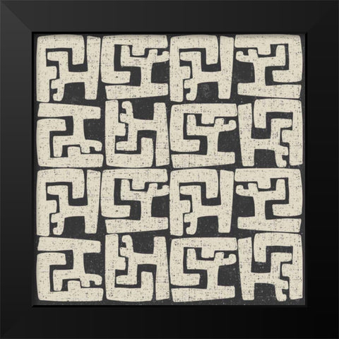 Kuba Play II Neutral Black Modern Wood Framed Art Print by Warrick, Cheryl