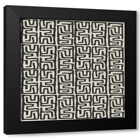 Kuba Play III Neutral Black Modern Wood Framed Art Print with Double Matting by Warrick, Cheryl