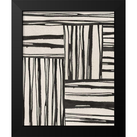 Sentiment Stripes III Black Modern Wood Framed Art Print by Paschke, Chris