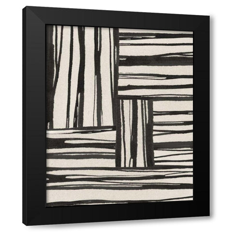 Sentiment Stripes IV Black Modern Wood Framed Art Print by Paschke, Chris