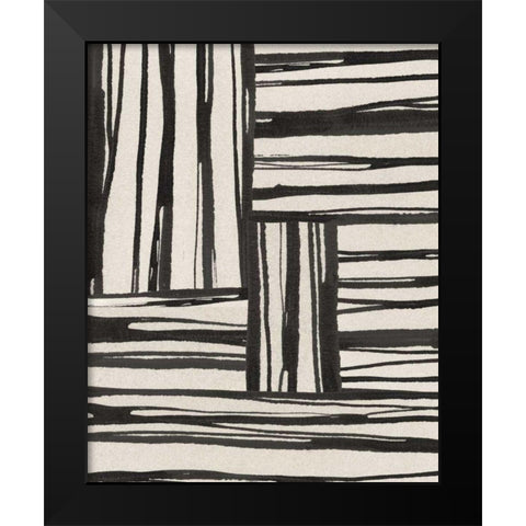 Sentiment Stripes IV Black Modern Wood Framed Art Print by Paschke, Chris