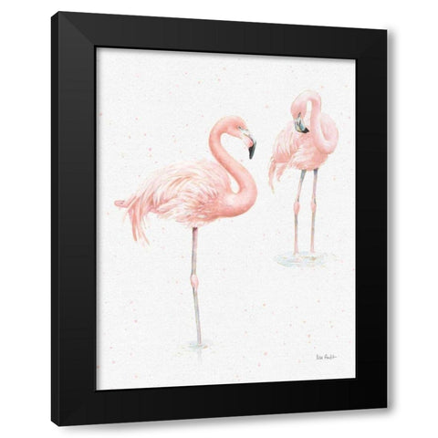 Gracefully Pink X Light Reversed Black Modern Wood Framed Art Print with Double Matting by Audit, Lisa