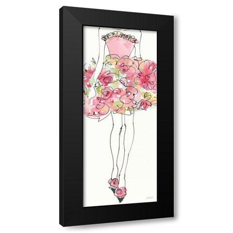 Floral Fashion Shoulders I Pink Black Modern Wood Framed Art Print by Tavoletti, Anne