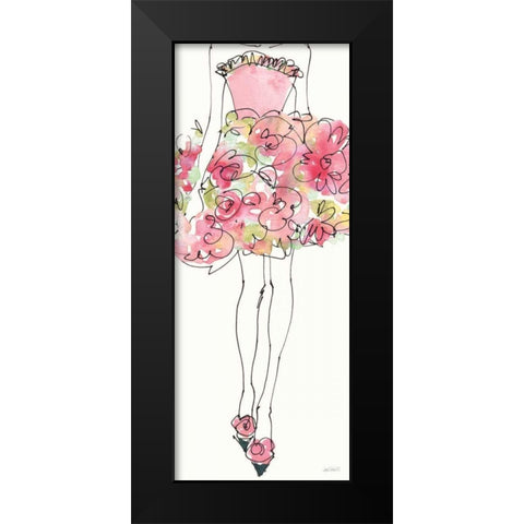 Floral Fashion Shoulders I Pink Black Modern Wood Framed Art Print by Tavoletti, Anne