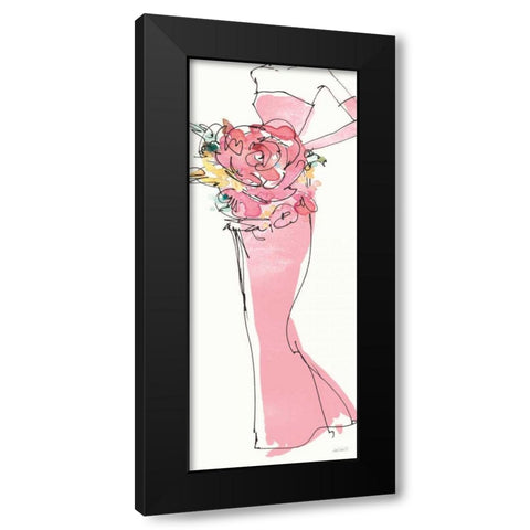 Floral Fashion Shoulders II Pink Black Modern Wood Framed Art Print with Double Matting by Tavoletti, Anne