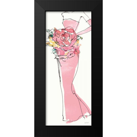 Floral Fashion Shoulders II Pink Black Modern Wood Framed Art Print by Tavoletti, Anne