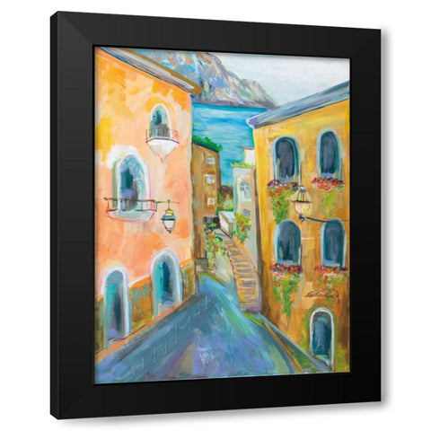 Positano I Black Modern Wood Framed Art Print with Double Matting by Vertentes, Jeanette