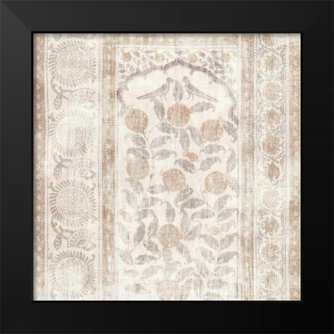 Animal Textile I Black Modern Wood Framed Art Print by Wild Apple Portfolio