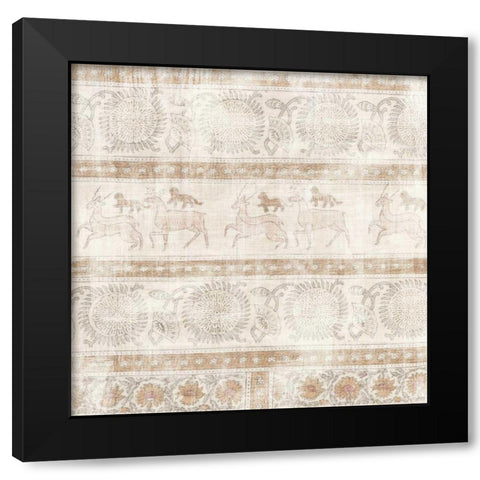 Animal Textile II Black Modern Wood Framed Art Print with Double Matting by Wild Apple Portfolio