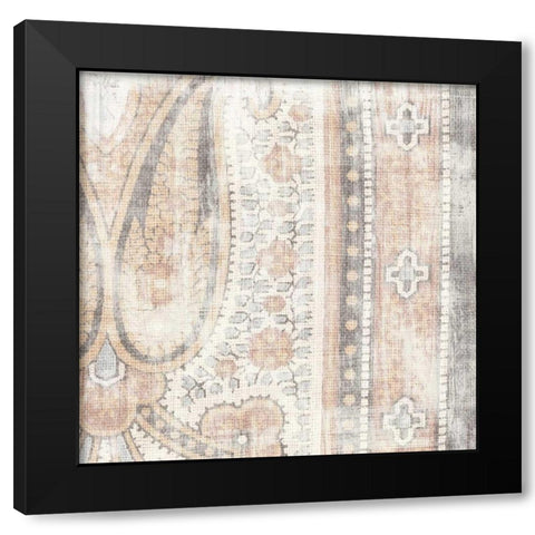 Antique Cloth II Black Modern Wood Framed Art Print with Double Matting by Wild Apple Portfolio