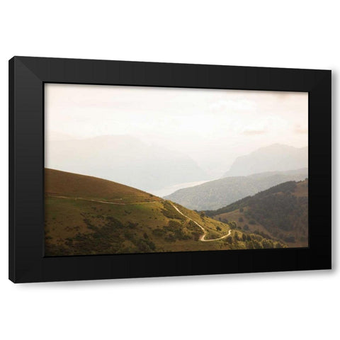The Pass Black Modern Wood Framed Art Print with Double Matting by Aledanda