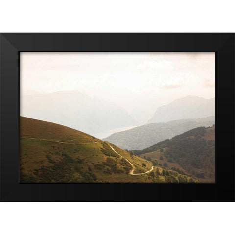 The Pass Black Modern Wood Framed Art Print by Aledanda