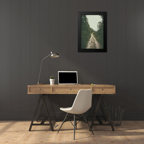 The Path We Followed Black Modern Wood Framed Art Print by Aledanda