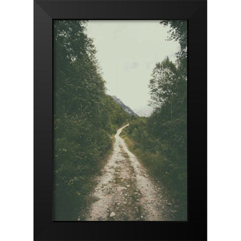 The Path We Followed Black Modern Wood Framed Art Print by Aledanda