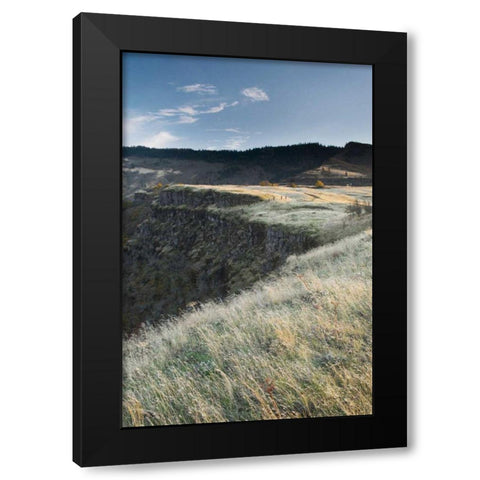 Columbia River Gorge Black Modern Wood Framed Art Print with Double Matting by Majchrowicz, Alan