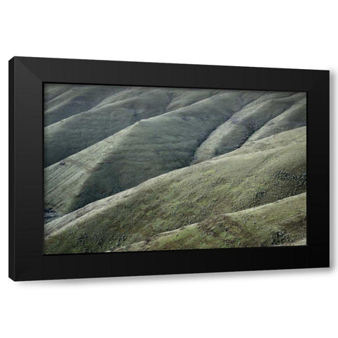 Columbia Plateau Oregon Black Modern Wood Framed Art Print with Double Matting by Majchrowicz, Alan