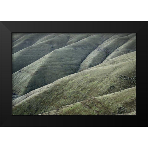 Columbia Plateau Oregon Black Modern Wood Framed Art Print by Majchrowicz, Alan