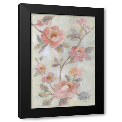 Romantic Spring Flowers I Black Modern Wood Framed Art Print with Double Matting by Vassileva, Silvia