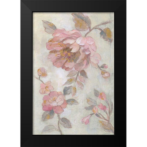 Romantic Spring Flowers II Black Modern Wood Framed Art Print by Vassileva, Silvia