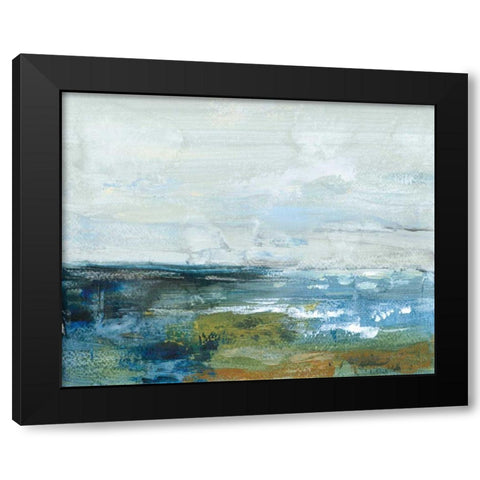 Morning Seascape Black Modern Wood Framed Art Print with Double Matting by Vassileva, Silvia