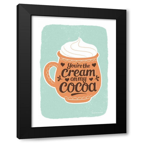 Cream on My Cocoa Black Modern Wood Framed Art Print by Snowdon, Alexandra