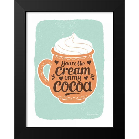 Cream on My Cocoa Black Modern Wood Framed Art Print by Snowdon, Alexandra