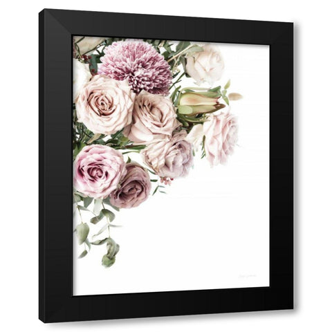 Pastel Bouquet Black Modern Wood Framed Art Print with Double Matting by Catterall, Elise