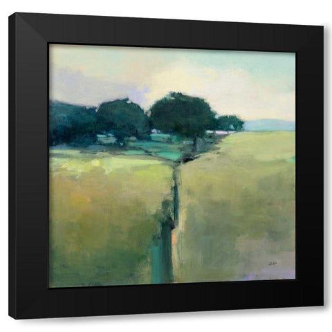 Scenic Meadow Black Modern Wood Framed Art Print by Purinton, Julia