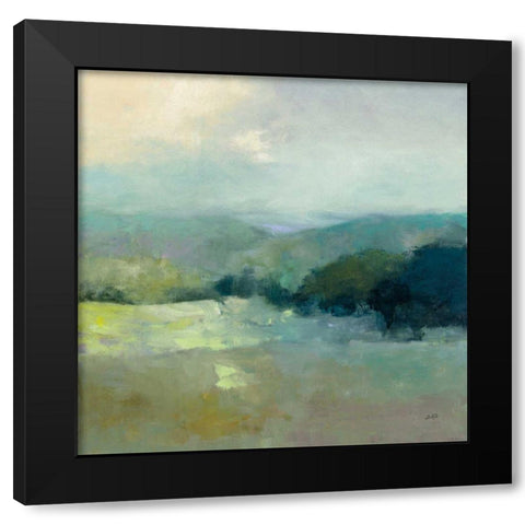 Misty Valley Black Modern Wood Framed Art Print with Double Matting by Purinton, Julia