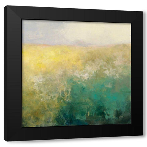 Meadow Abstract Black Modern Wood Framed Art Print with Double Matting by Purinton, Julia