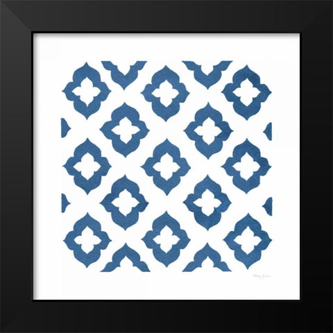 Simply Elegant I Blue on White Black Modern Wood Framed Art Print by Green, Nancy