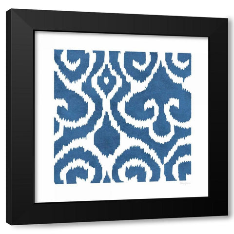 Simply Elegant II Blue on White Black Modern Wood Framed Art Print by Green, Nancy