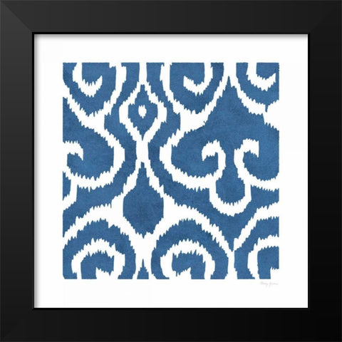 Simply Elegant II Blue on White Black Modern Wood Framed Art Print by Green, Nancy