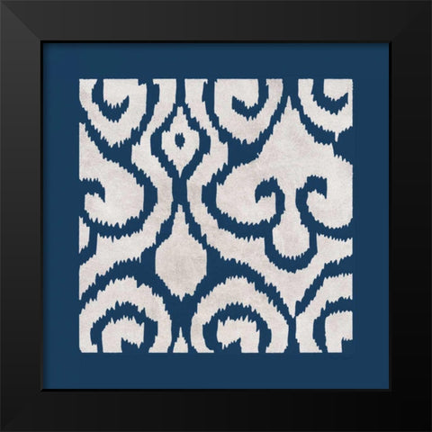 Simply Elegant II White on Blue Black Modern Wood Framed Art Print by Green, Nancy