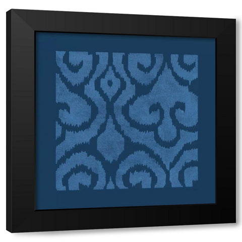 Simply Elegant II Light Blue on Dark Blue Black Modern Wood Framed Art Print by Green, Nancy
