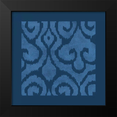 Simply Elegant II Light Blue on Dark Blue Black Modern Wood Framed Art Print by Green, Nancy