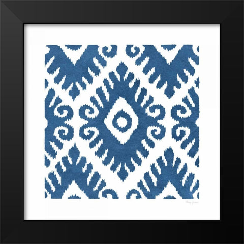 Simply Elegant VII Blue on White Black Modern Wood Framed Art Print by Green, Nancy