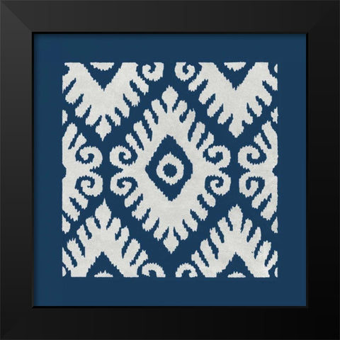 Simply Elegant VII White on Blue Black Modern Wood Framed Art Print by Green, Nancy