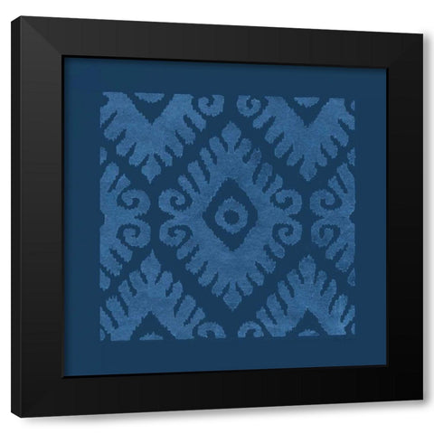 Simply Elegant VII Light Blue on Dark Blue Black Modern Wood Framed Art Print with Double Matting by Green, Nancy
