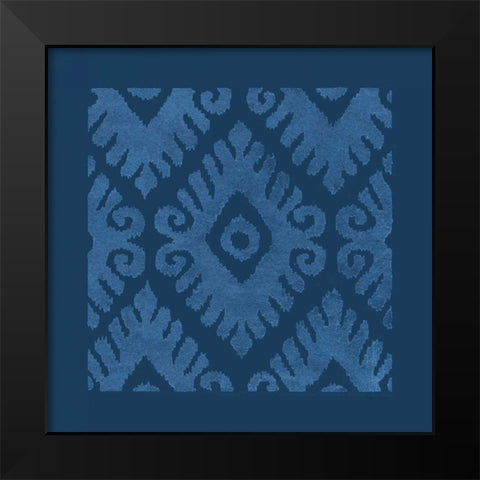 Simply Elegant VII Light Blue on Dark Blue Black Modern Wood Framed Art Print by Green, Nancy