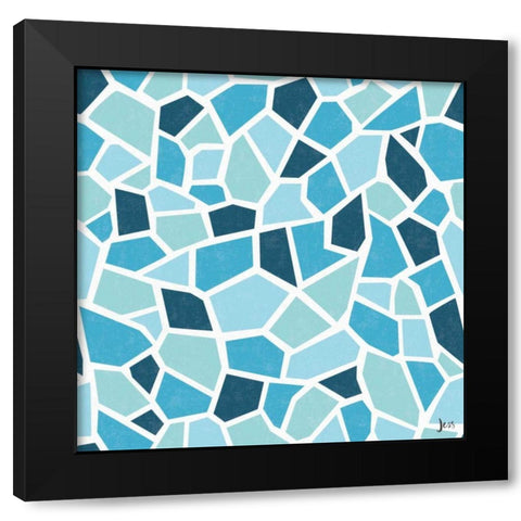 Terrazzo Toss I Black Modern Wood Framed Art Print with Double Matting by Aiken, Jess