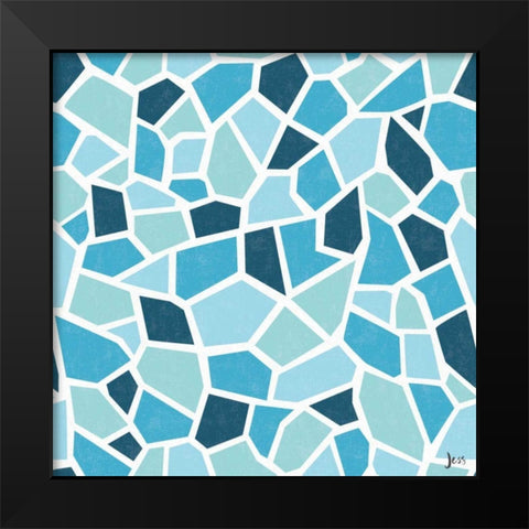 Terrazzo Toss I Black Modern Wood Framed Art Print by Aiken, Jess