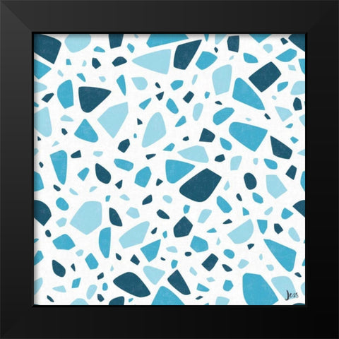 Terrazzo Toss II Black Modern Wood Framed Art Print by Aiken, Jess