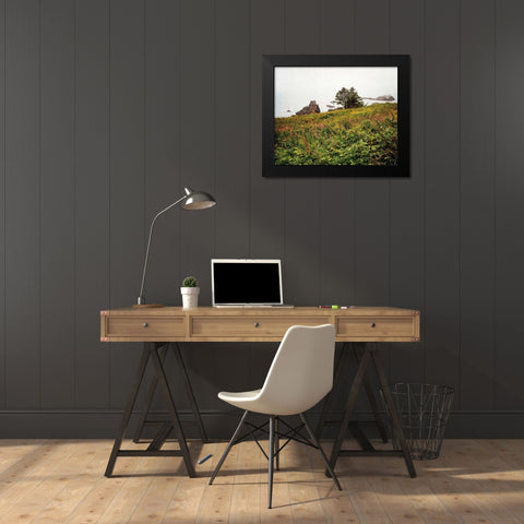 Oregon Coast Black Modern Wood Framed Art Print by Van Swearingen, Debra