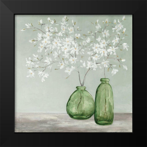Spring Delight Green Black Modern Wood Framed Art Print by Purinton, Julia
