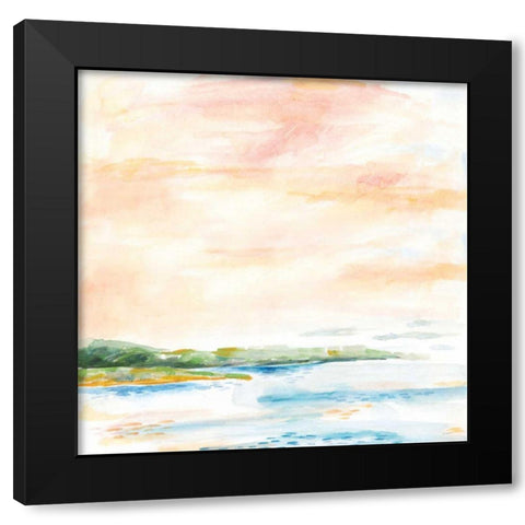 Morning Bay Black Modern Wood Framed Art Print with Double Matting by Schlabach, Sue
